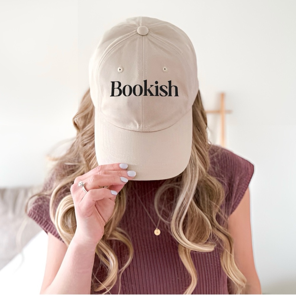Bookish Embroidery Dad Hat "Book Lover Hat, Literary Themed Hat,